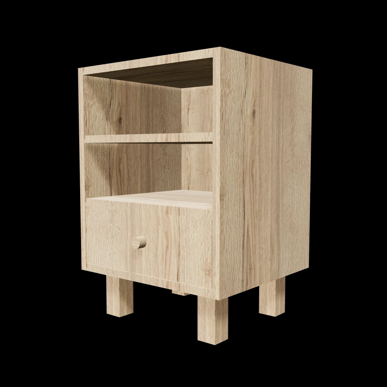 Table de chevet Vélanne — rendu 3D
