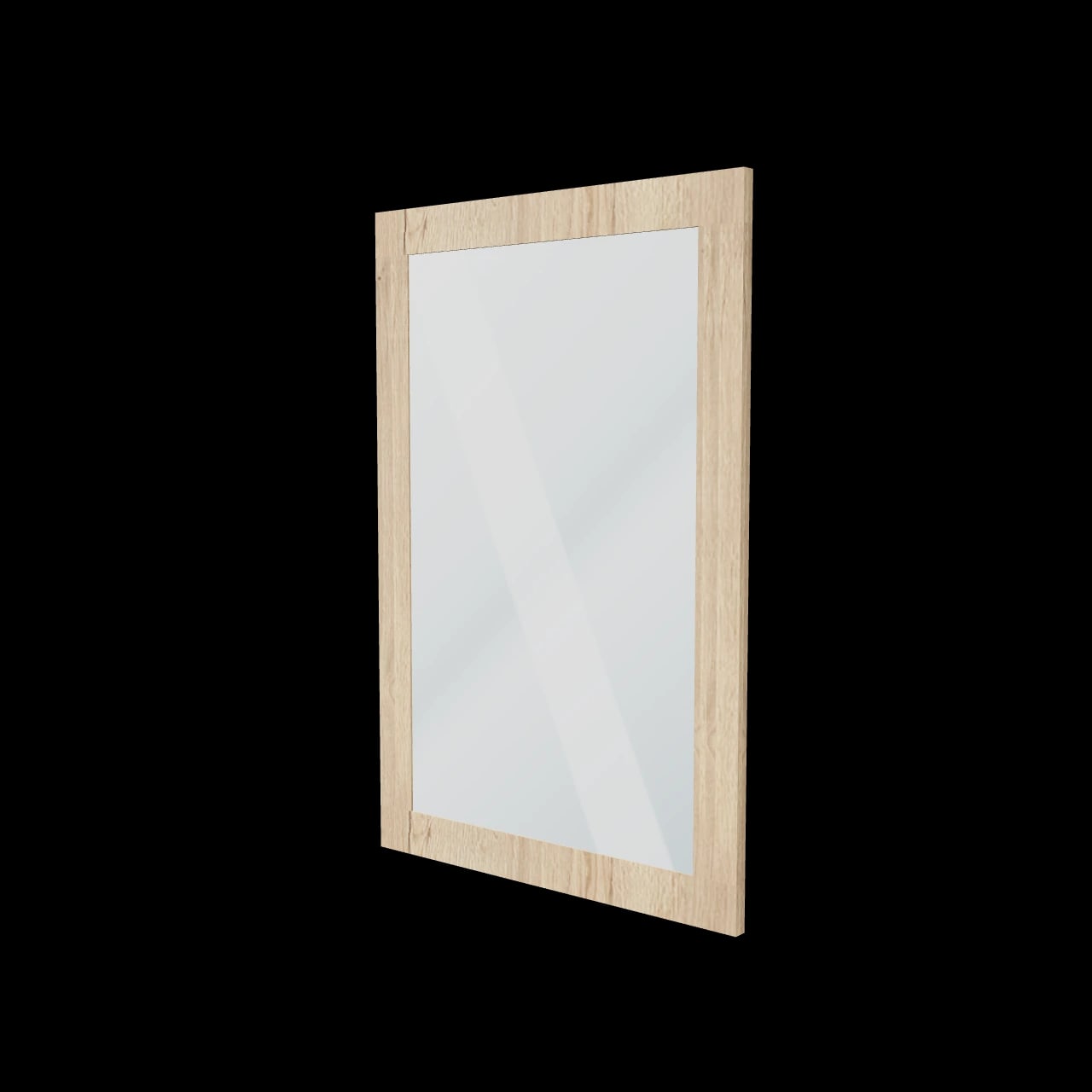 Miroir encadré Villemoirieu — rendu 3D