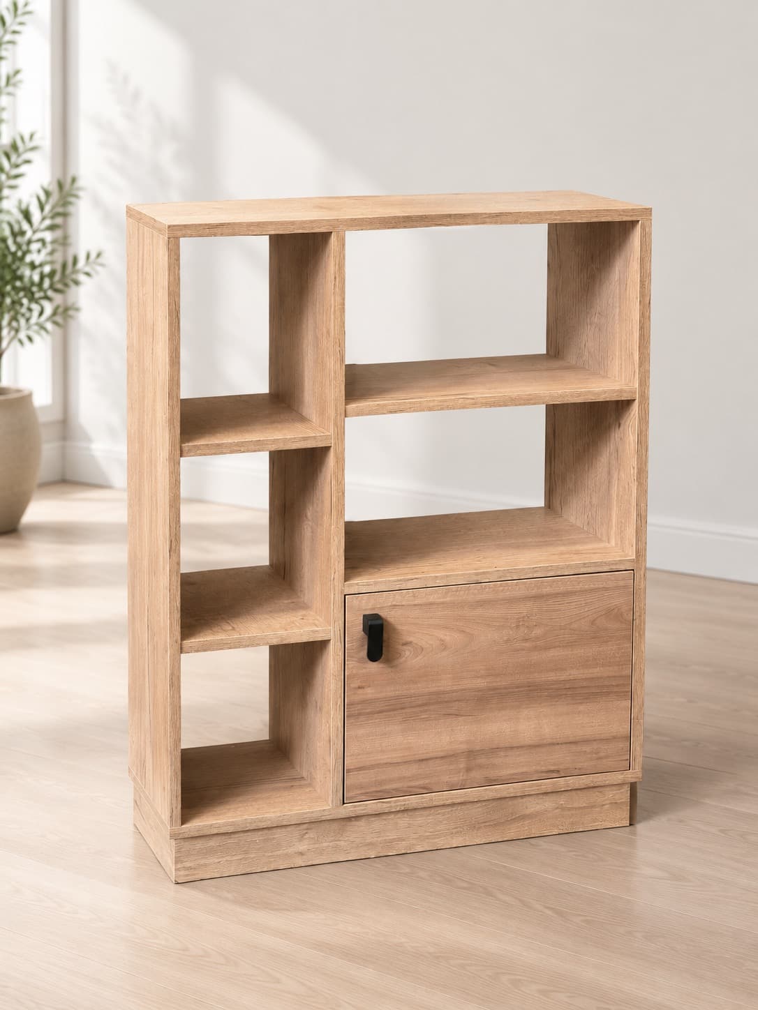 Meuble à niches, décor chêne